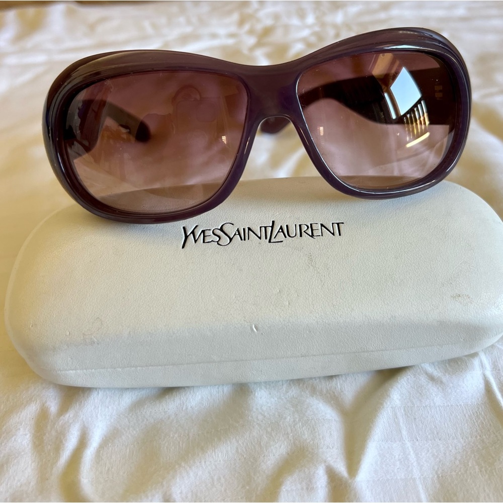 Yves Saint Laurent Sunglasses Made in ITALY Crystal 6119/S Purple color